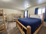 Lower South Bunkroom - King Bed, Two Twin Bunks